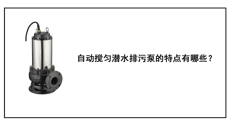自動攪勻潛水排污泵的特點有哪些？