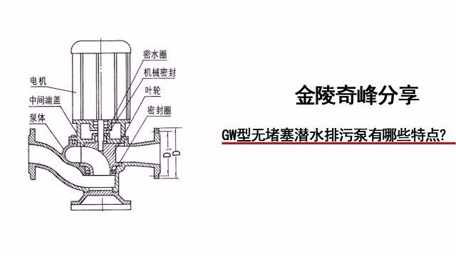 金陵奇峰分享GW型無堵塞潛水排污泵有哪些特點？